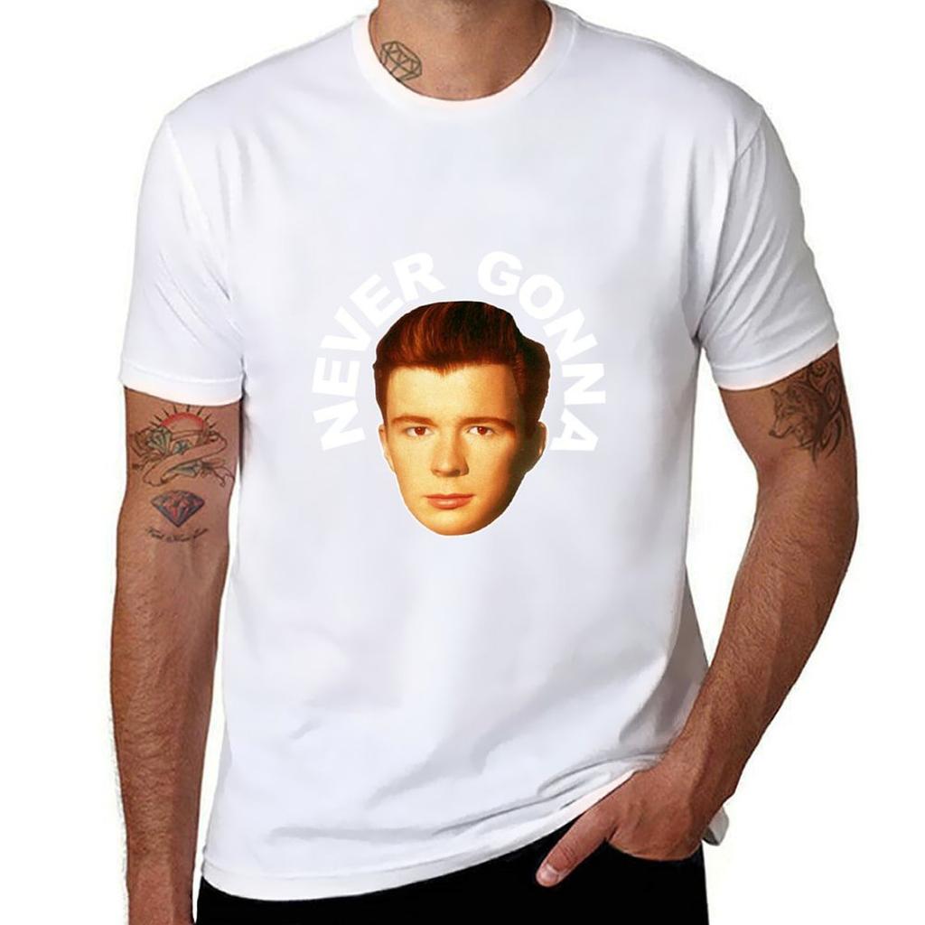T-shirt Rick Astley T-shirt Semplice Festiva