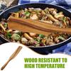 Premium Wood Turner Multifunction Kitchenware for Restaurant Home Use Long Handled Wood Spatula Cooking Utensils Tool