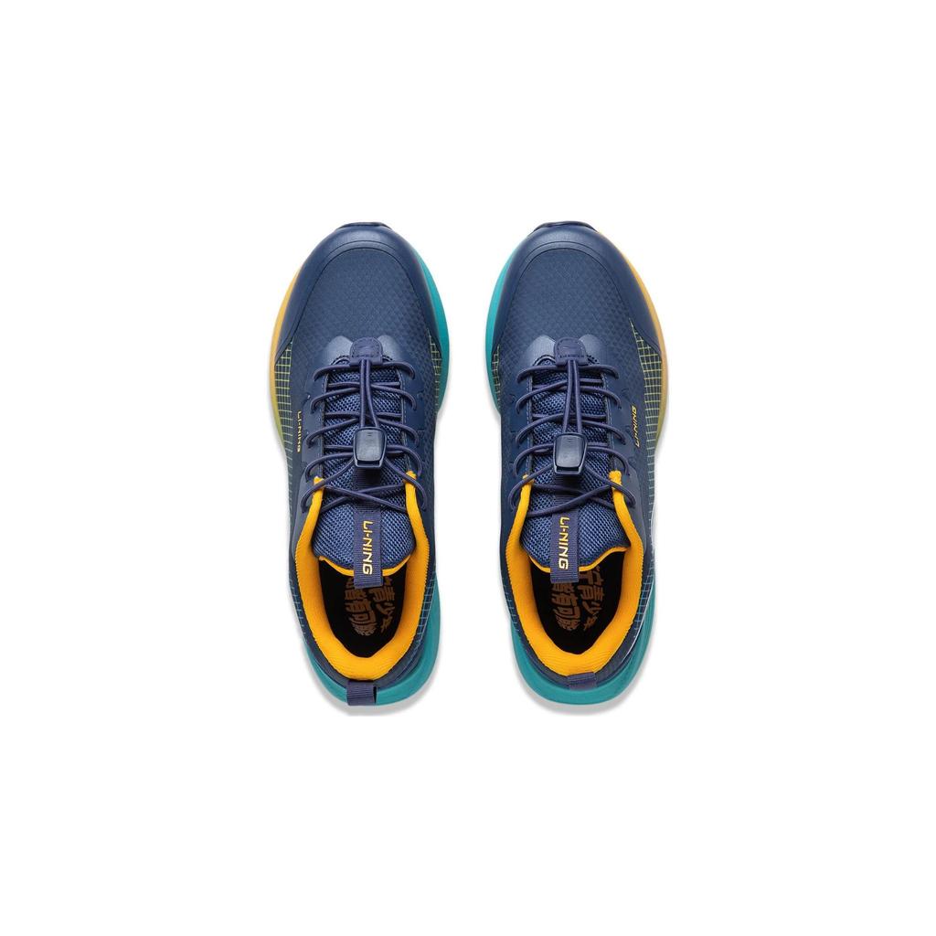 Li Ning Youth  Childrens Sports Trend Shock Absorption Rebound Lightweight Non-Slip Low-Top Running Shoes Kids Running Shoes Sky-Blue YKFS098-5