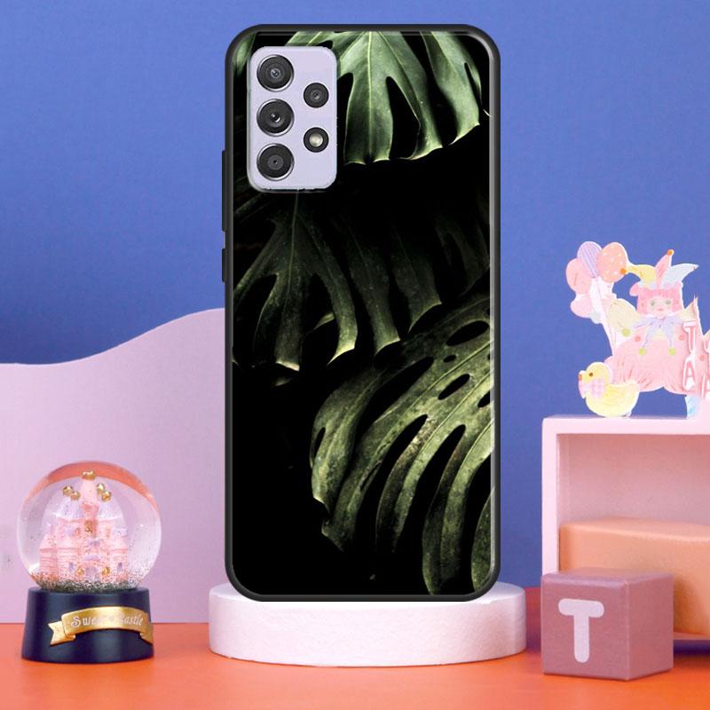 Monstera Flower Tropical Leaves Case For Samsung Galaxy A32 A52 A12 A16 A26 A36 A56 A15 A35 A55 A34 A54 A13 A33 A53 A17 A06