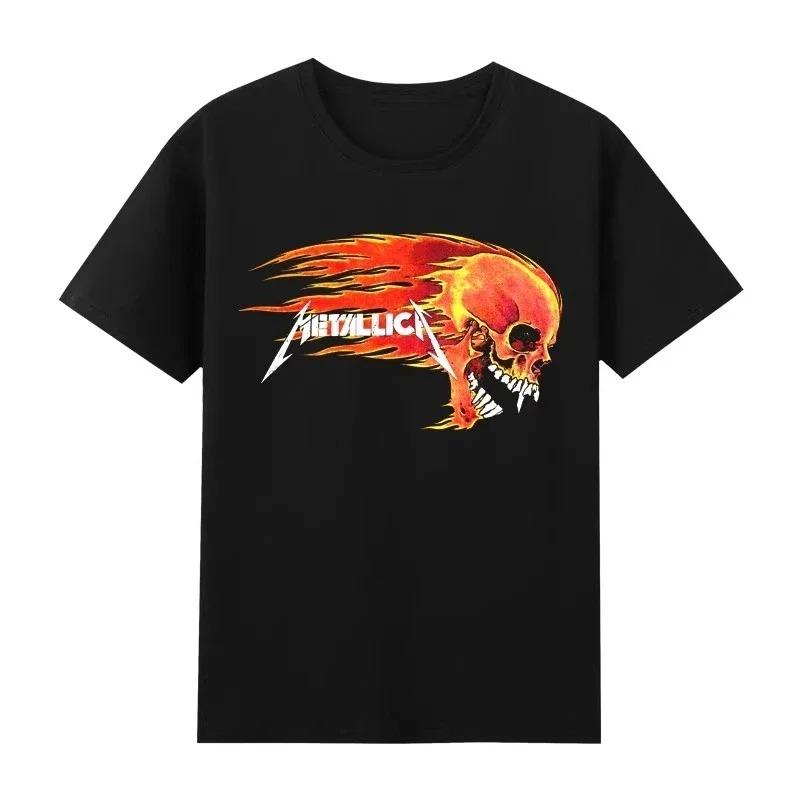 Rock Band 2026 Men Women Cotton Y2k Graphic Hiphop Style Shirt Suitable for Both Men and Women Summer Printed T-shirt