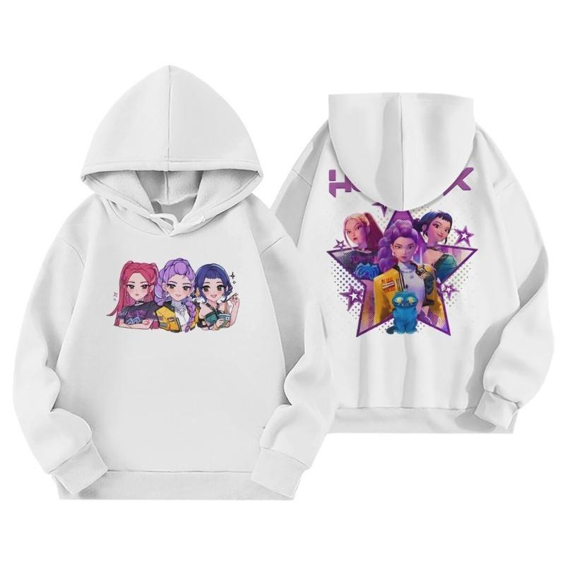 Children's Hooded Sweatshirt Wizard Sisters Cartoon Cute Print Winter Fashion Warm Sweatshirts