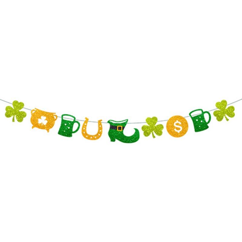 Day St Patricks Irish Festival Decor Banner Cake Topper Party Decor Supplies