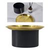 Storage Box Aluminum Alloy Lidded Snack Perfume Organizer Light Luxury Texture Dresser , Black