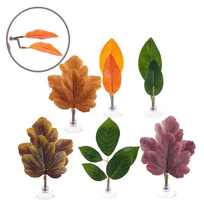 Rede de Folha Betta com Ventosa Planta Artificial de Aquário Cama de Descanso para Peixe Betta Aquário Decorativo Planta Flutuante