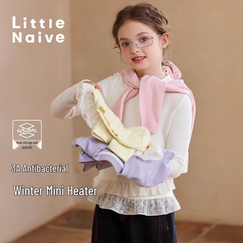 Little Naive Girls' Ballet Style Thermal Long-Sleeve T-Shirt