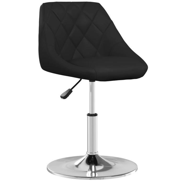 VidaXL Chaise Pivotante de Salle à Manger Chaises à Dîner Sièges de Cuisine Meubles de Bureau Intérieur Noir Similicuir 335150