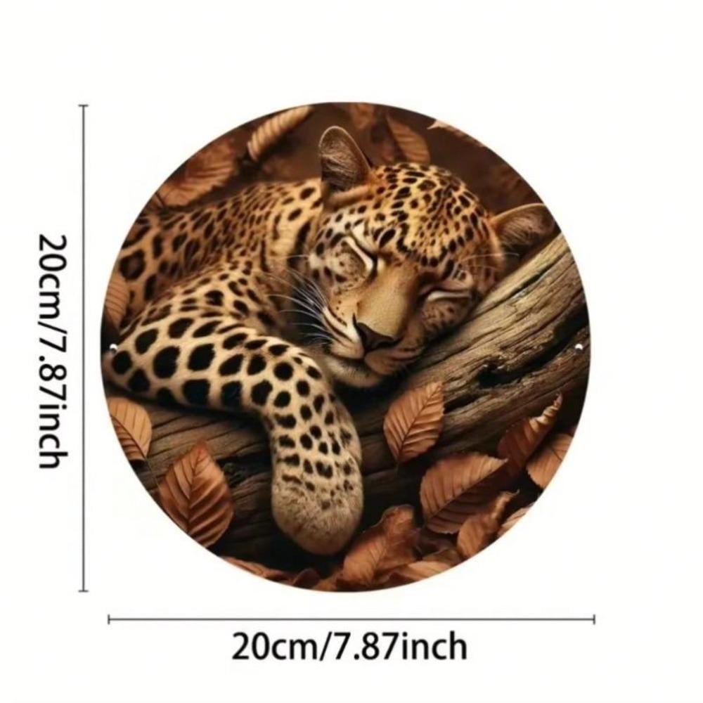 Funny Cheetah Metal Tin Sign Wall Art Durable Waterproof UV Resistant