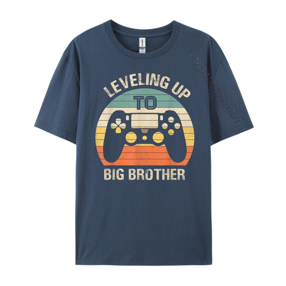 Leveling up to Big Brother 2025 funny gamer vintage kids men Funny T Shirts Men Couples Cotton T Shirt Men Tops  Tees