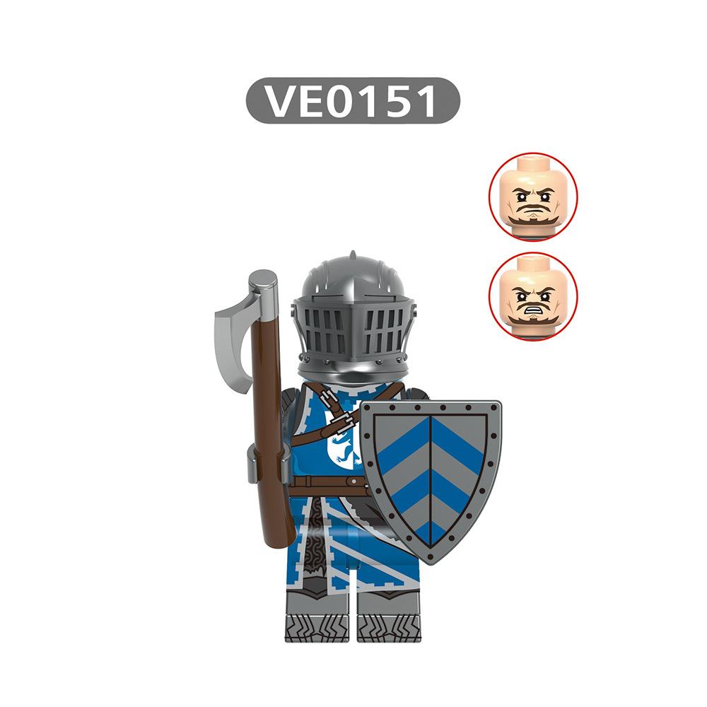 Medieval series soldier puzzle building block toy figurine-V1007