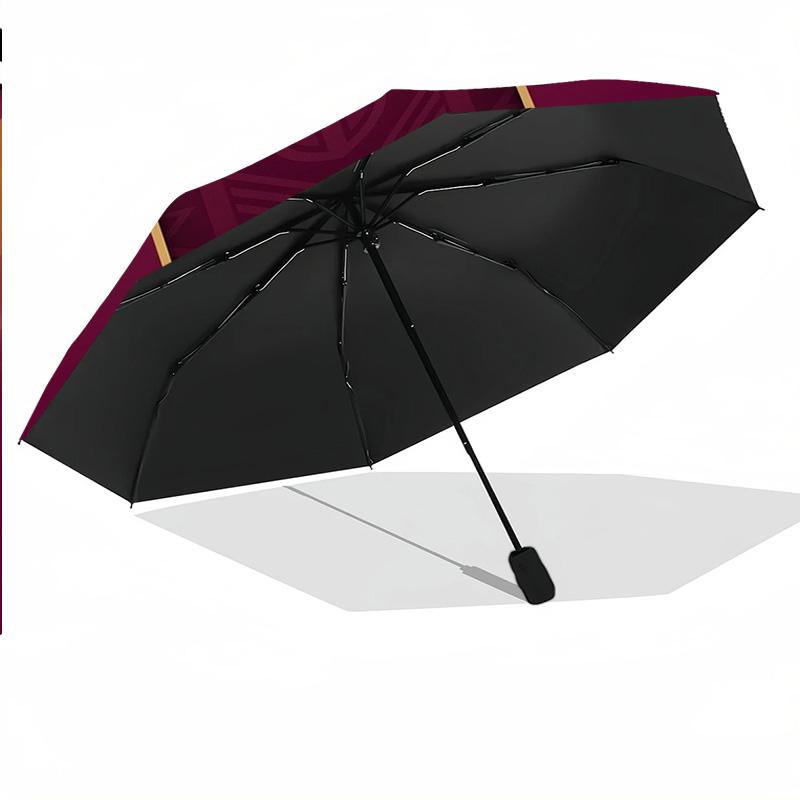 Brisbane Broncos Print Auto 8?Ribs Folding Umbrella Wind Resistant Lightweight Automatic Umbrella For Daily Travel