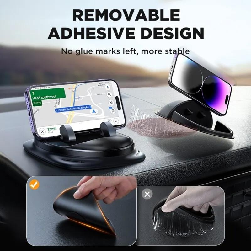 Dashboard Car Phone Holder Universal Upgraded Reusable Phone Mount Antislip Pad