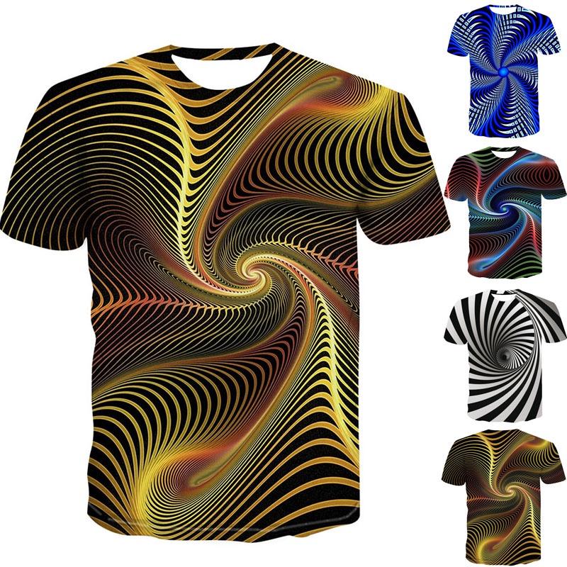 Vivid Funny Hypnosis 3d T-shirt With Psychedelic Colorful Print For Men And Women