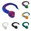 Printed 3d Big Eyes Snake Toy Gradient Color Animal Figurine Interactive Joint