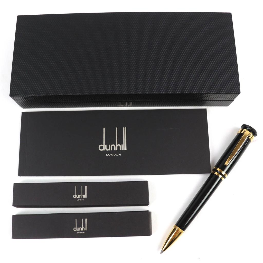 Excellent Dunhill Ballpoint pen Sentryman logo twist black mens Used
