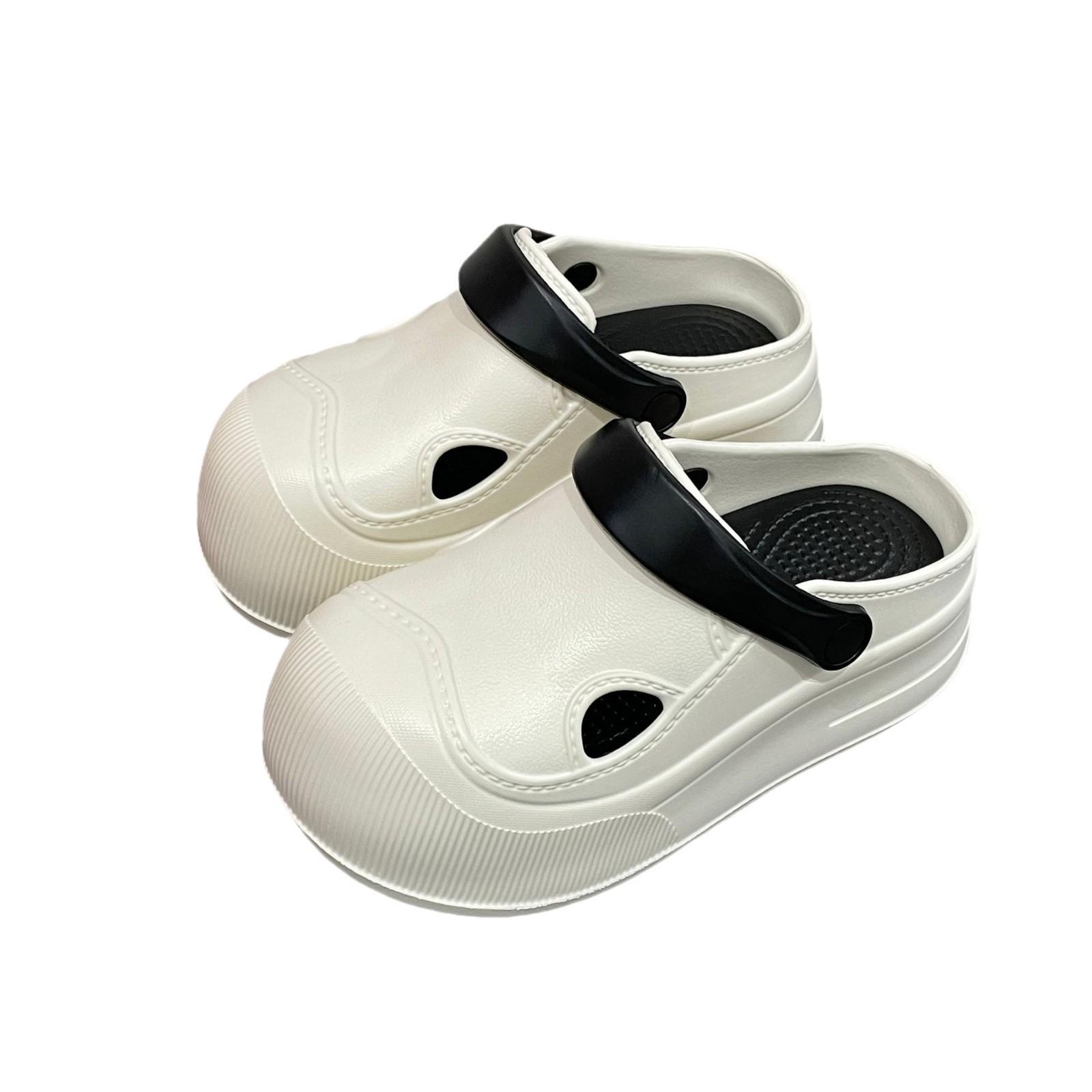 

Fashion EVA Thick soled Women s Cave Shoes 2025 New Two tone Height Increasing Baotou Shoes Beach Vacation Shoes 36-37 бежевый