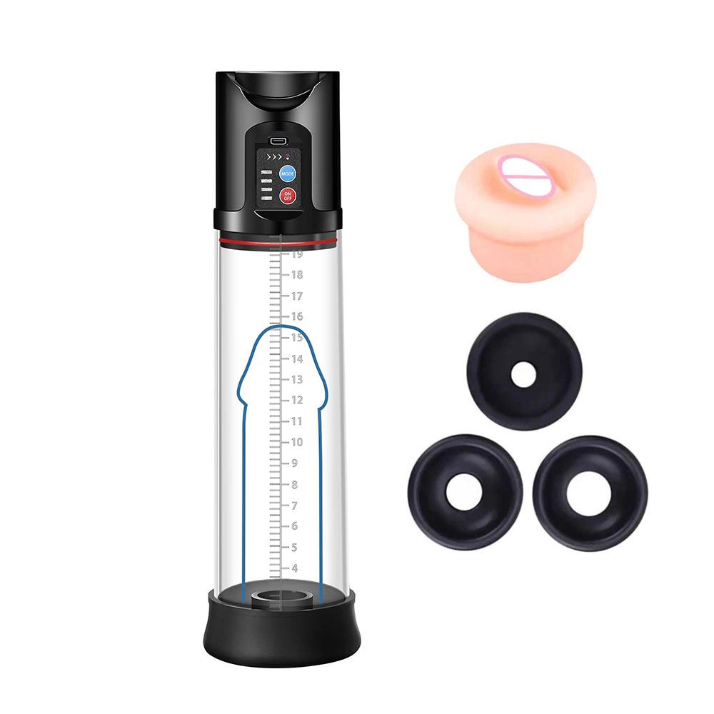 Mužská pumpa na penis Vakuová pumpa pro muže Automatická penis Extender Enhancer Mužská masturbátor Penis Trainer Tool pro dospělé sexuální hračka pro muže