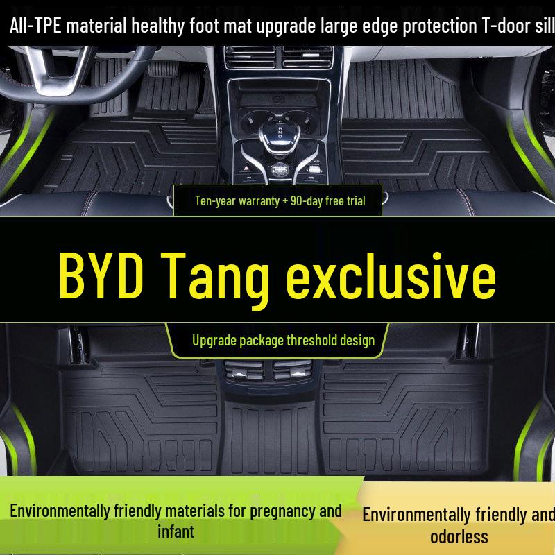 Non-Slip, Waterproof TPE Floor Mats & Door Sill Set for BYD Tang/DMi/EV/LDM-P