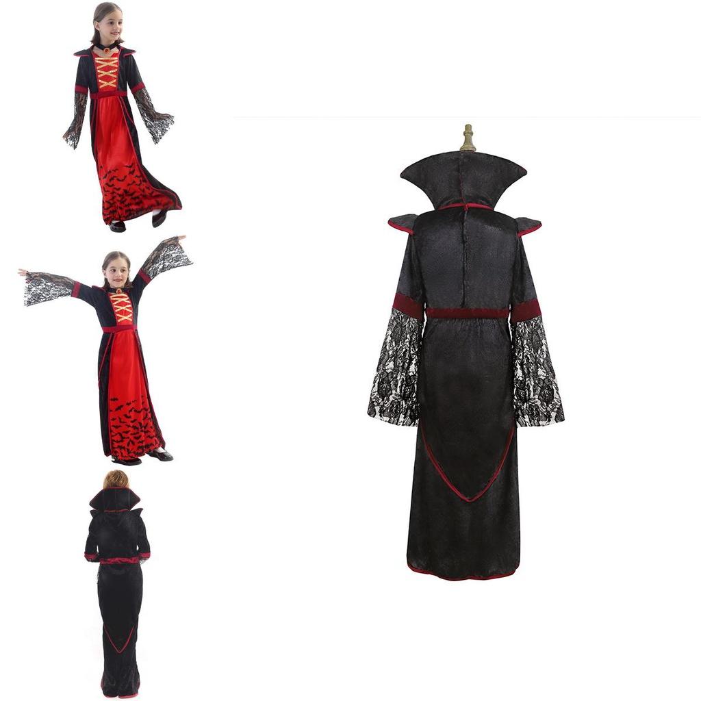 Halloween Girls Vampire Costume Dress Terrifying Horror Cosplay Outfit