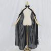 Black Ivory Chiffon Halter Neck Cape Thin Shawl Bridal Shawl Women's Cape Cloak