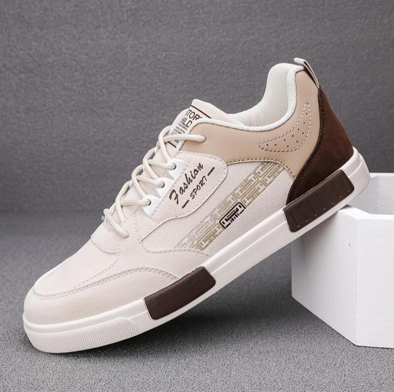 

Мужские повседневные кроссовки Простой дизайн Скейтборд Плоские Уличные кроссовки Теннис Бег Спортивная обувь Удобные кроссовки Большой размер 46 46 бежевый