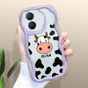 Cute Cartoon Pattern Cream Texture Casing Wavy Edge Soft Silicone Cover Phone Case for Vivo
