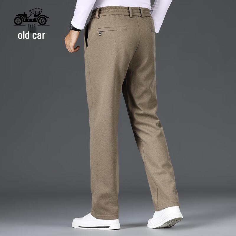 Herren Mid-Aged High-Waist Straight Fit Lässige Stoffhose