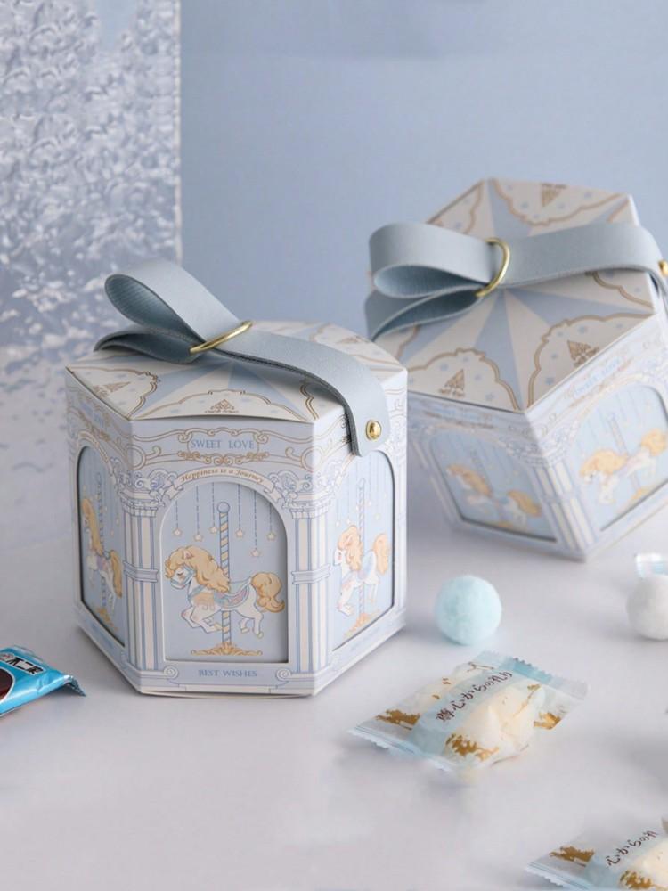 

1 шт. коробка для конфет, свадебная коробка для конфет, коробка для конфет высокого класса, пустая коробка, свадебная специальная интернет-знаменитая европейский стиль новая персо 9x8cm синий