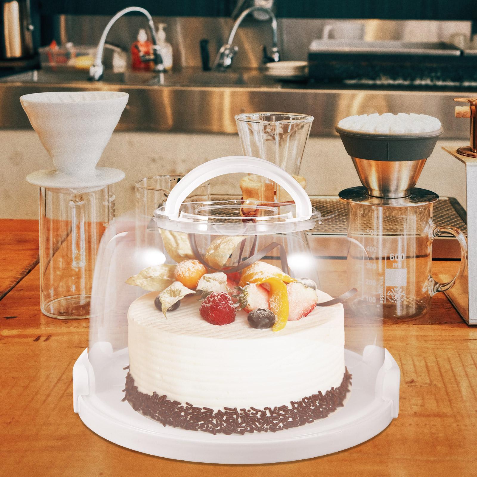 

Герметичный купол-подставка для переноски торта с крышкой-контейнером, кейс для дня рождения, держатель для упаковки бумажных стаканчиков, для хлеба белый