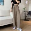 Khaki Wide Leg Pants Women High Waisted Draped Spring and Autumn Summer Straight Casual Suit Pants