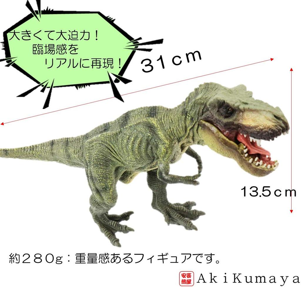 Aki Kumaya's Impressive 30cm Tyrannosaurus Rex Figure, King of the Dinosaurs, Standing On Both Legs, PVC, Opening and Closing Mouth [Warranty