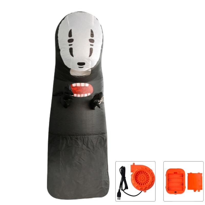 Spirited No Away Face Man Inflatable Costume Halloween Blow Up Fun Suit Cosplay