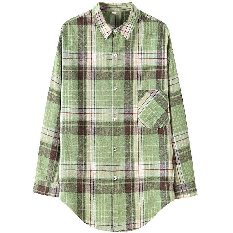Spring Autumn Plaid Slim Fit Shirt for Women Long Sleeved Checkered Casual Versatile Shirt for Women Blouses & Shirts