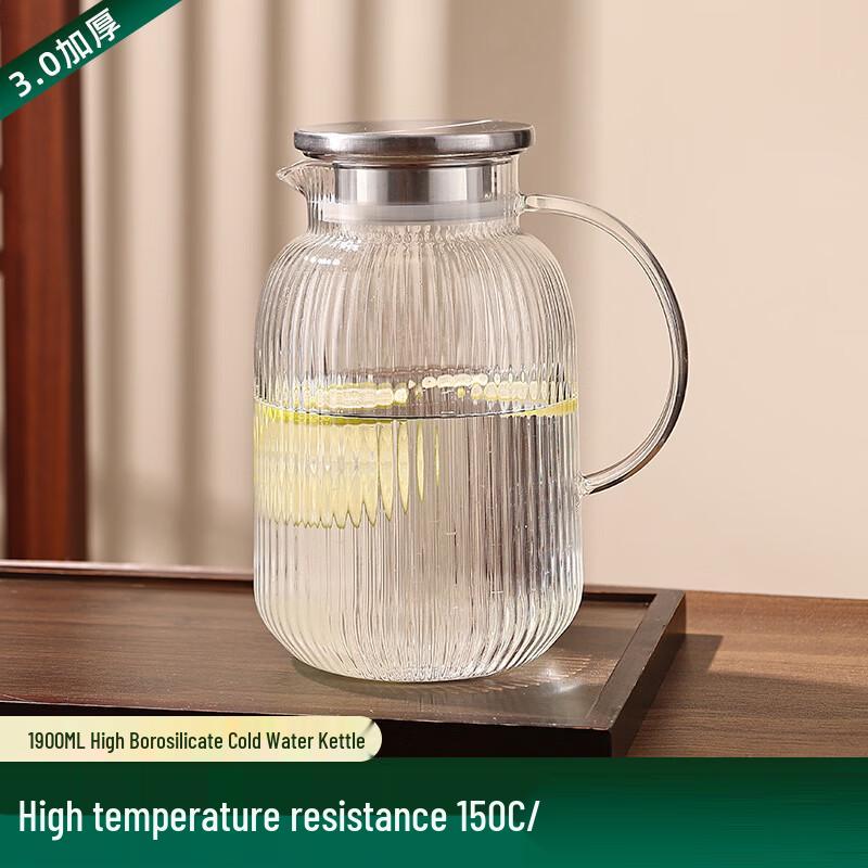 YOLCO Large Capacity Heat-Resistant Glass Pitcher