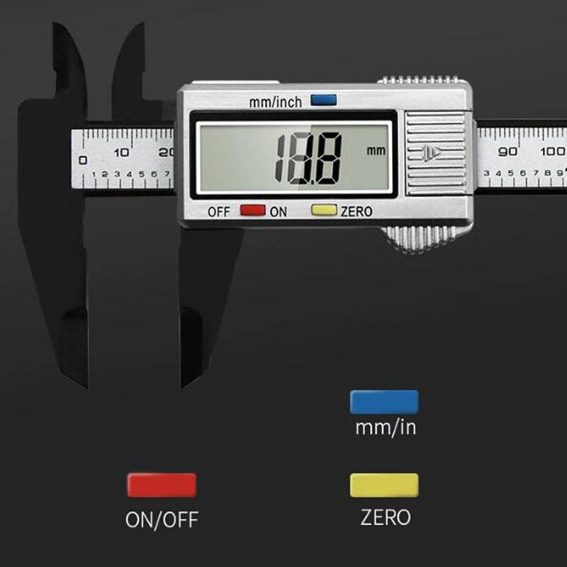 Electronic Digital Caliper Carbon Fiber Dial Vernier Caliper Gauge Micrometer Measuring Tool High-accuracy Digital Ruler 0-150mm