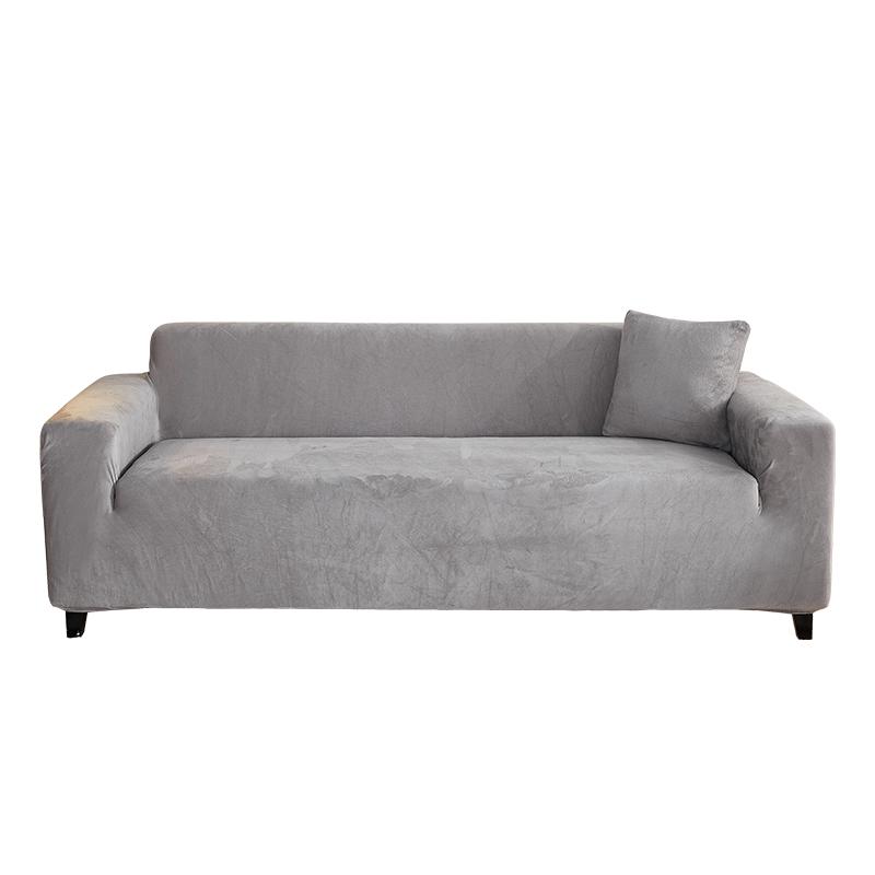 1pc Plush Sofa Cover Winter Warm Thick Plush Soft Sofa Slipcover Non-slip Sofa Couch Cover Furniture Protector for Living Room