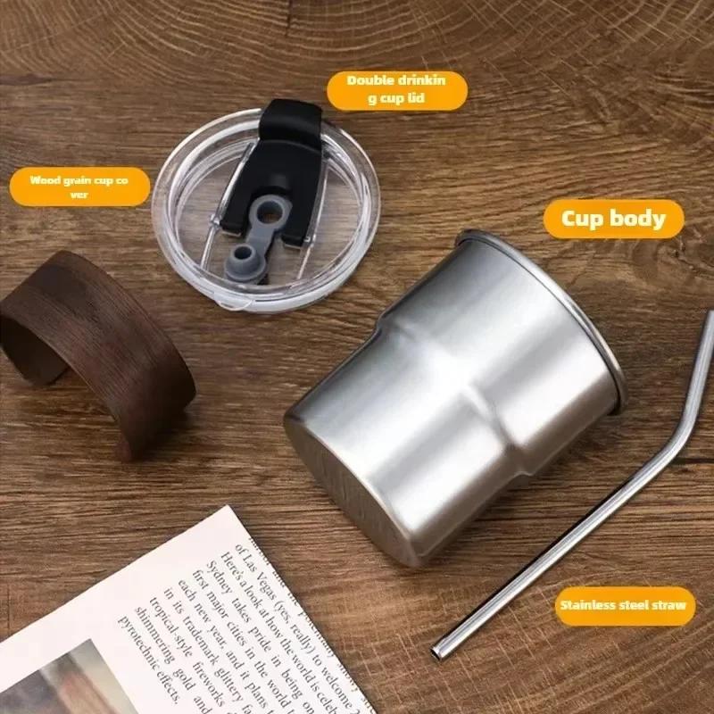 300ml Stainless Steel Coffee Camping Mug with Lid Portable Heat Resistant for Outdoor Picnic Camping Fishing Bottles Coffee Cups