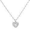 Fashionable Heart Shaped Titanium Steel Necklace with Moving Pendant, Light Luxury Clavicle Chain for Women, Trendy Minimalist