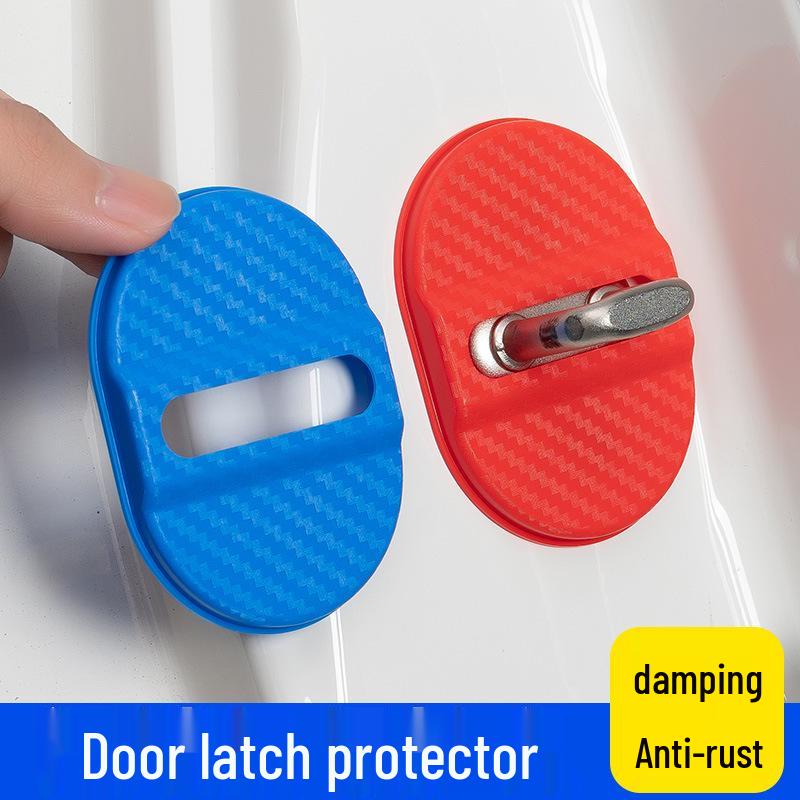Cuscino Protettivo Universale per Serratura Portiera Auto - Ammortizzante, Anticollisione, Pad Spesso in Fibra di Carbonio