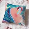 Cuscino Carino Anime U-Urusei Yatsura Copricuscino Comfort Premium Reversibile Copricuscino - Design Due in Uno per Qualsiasi Stanza e Interno Auto