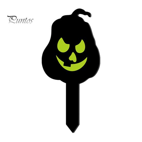 Festive Halloween Holiday Decor Pumpkin Yard Sign with Stake, Glow In The Dark Reusable Garden Spooky Silhouette Stake for Outside Patio Lawn Stakes