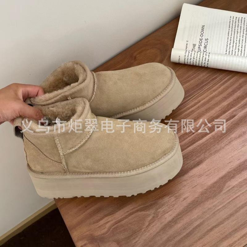 Sangpo snow boots female couple short boots new bread shoes winter velvet thickened thermal cotton