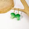 Unique Green Vegetable Resin Earrings - Personalized Corn and Broccoli Design