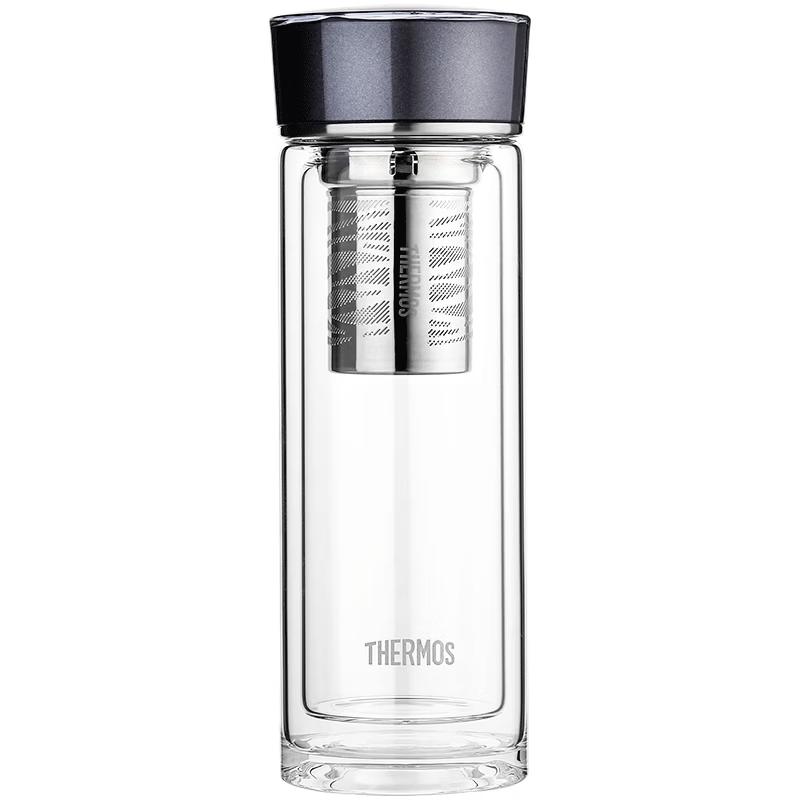 Thermos Double Wall Glass Tea Infuser Bottle