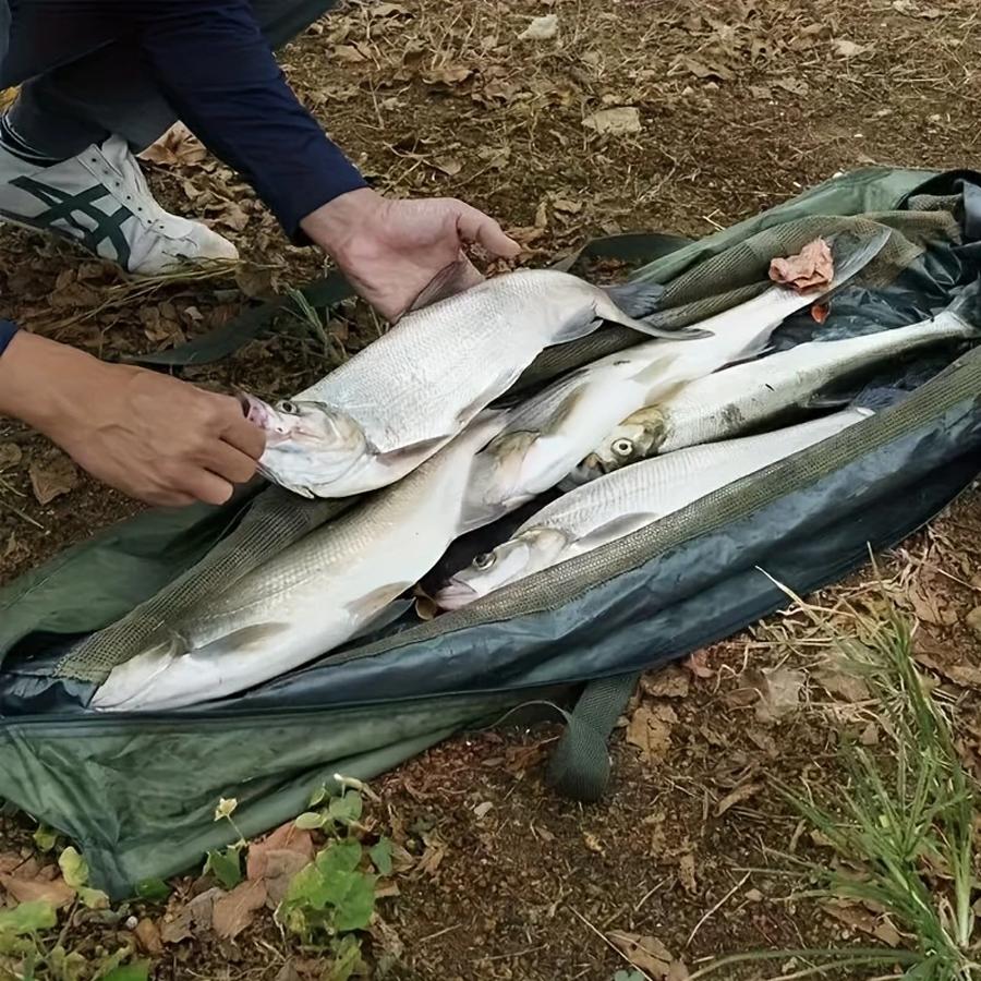 YOTO 1pc Pvc Fishing Bags Fish Weigh Bags Folding Mesh Weigh Sling Fish Bag for Caught Fish Weigh In Bag for Bass Fishing