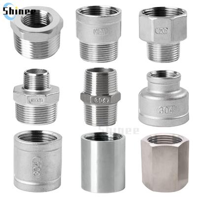 Plumbing Connection 1/8” 1/4" 3/8" 1/2" 3/4" 304 Stainless Steel Male Female Thread Fitting Reducer British Water Pipe Adapter