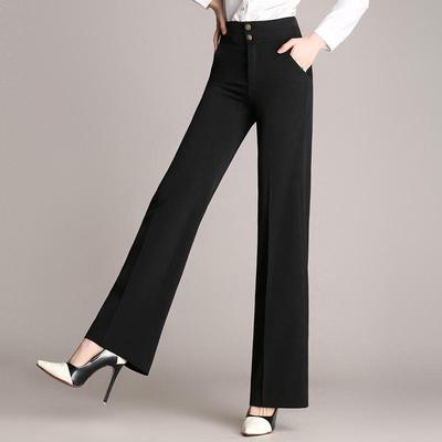 Women's High Waist Wide Leg Pants Casual Large Size Western Pants Office Trousers