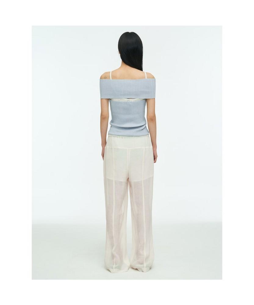 Anggae Peplum Pants Ivory