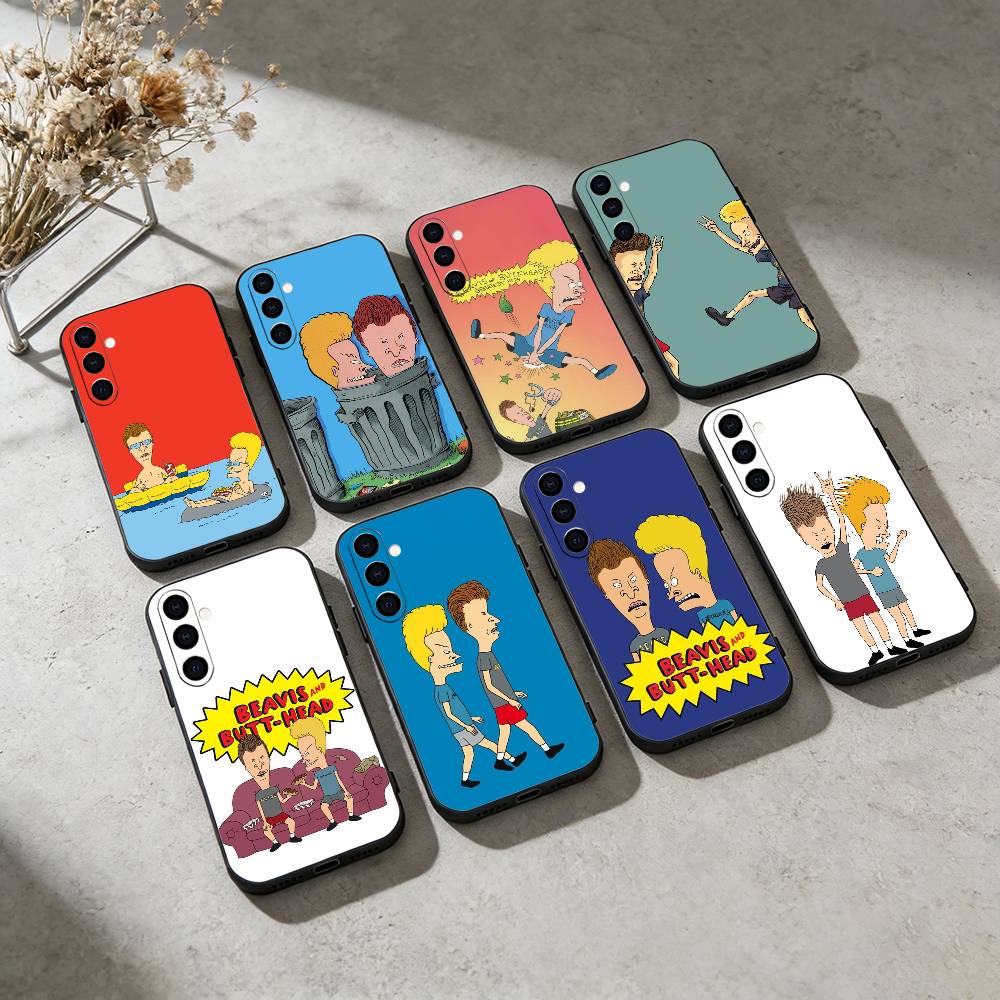 Cartoon B-Beavis and Butt-head Phone Case For Samsung GalaxyA13,21s,22,31,32,52,53,71,72,73,Soft Black Cover