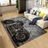 Retro Vintage Motorcycle Area Rug Large,Carpet Rug for Living Room Bedroom Sofa,Kitchen Bathroom Doormat Non-slip Floor Mat Gift